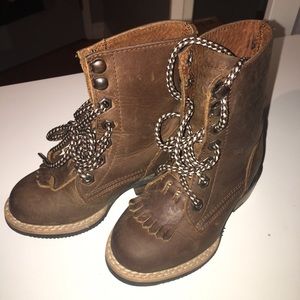 Toddler girl lace up boots